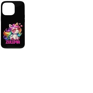 Zulema - Nom personnalis&eacute; - Licorne color&eacute;e - pour Femmes et Filles Coque pour iPhone 13 Pro
