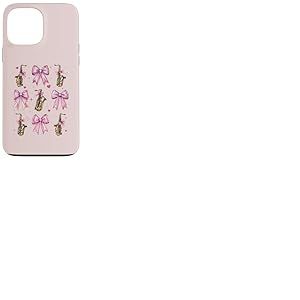Saxophone Instrument Saxophoniste Saxiste Sax Girl Coquette Coque pour iPhone 13 Pro Max