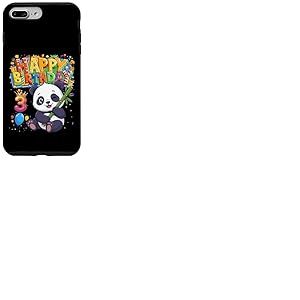 C'est Mon Anniversaire Panda Kids, Fille de 3 Ans Coque pour iPhone 7 Plus/8 Plus