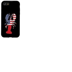 &Eacute;crevisse Homard Drapeau am&eacute;ricain &eacute;crevisses patriotiques Hommes Femmes Enfants Coque pour iPhone SE (2020) / 7/8