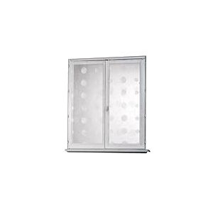 HomeMaison HM69812818 Blanc 80 x 160 cm Vitrage Droit en Organza Brod&eacute; de Motifs Lunaires