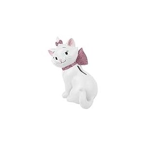 Widdop and Co Disney Oui Marie Tirelire Peinte à la Main en Caoutchouc Noir/Rose/Blanc 17 x 14,5 x 10 cm