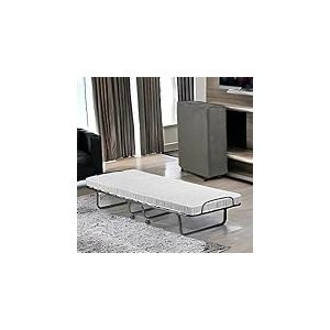 Talamo Italia - Lit Pliant Deva, Lit de Camp à 12 Lattes, Matelas Inclus, Lit bébé Peu encombrant, 100% Made in Italy, 80x190h37 cm, Housse Incluse