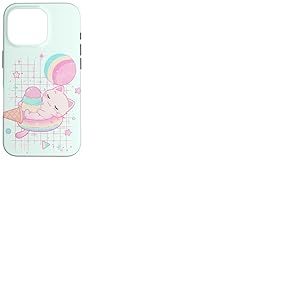 Kawaii Fraise Lait Chat Pastel Glace Galaxie Coque pour iPhone 16 Pro