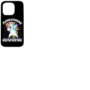 Marraicorne Humour Marraine Licorne Dab Cadeau Coque pour iPhone 15 Pro