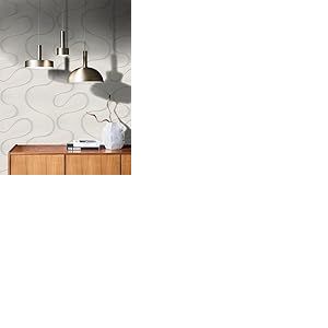 Papier peint Pearl, beige vague - lignes, courbes, volutes - Id&eacute;al pour salon - Colani Visions - Made in Germany - 10,05m X 0,70m - 53339