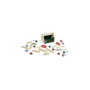 Theo Klein 8161 Caisse à Outils Bosch en Bois I Caisse Solide avec poignée Pratique I Outils en Design Bosch Inclus I Jouets pour Enfants à partir de 3 Ans
