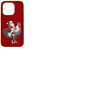 Chapeau de P&egrave;re No&euml;l r&eacute;tro Coq Vintage Poulet Coque pour iPhone 15 Pro