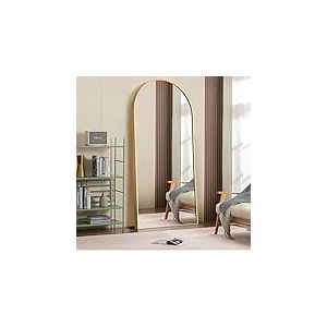 NeuType Miroir Pleine Longueur arqu&eacute; &agrave; Suspendre ou &agrave; Poser Contre Un Mur, Grand Miroir surdimensionn&eacute; pour Chambre &agrave; Coucher, Miroir de Sol, Miroir de Toilette, Cadre Fin en Alliage d'aluminium,