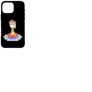 Girafe Natation Bouée Gonflable Été Coque pour iPhone 16 Pro Max