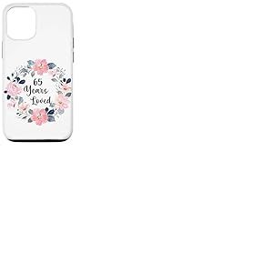 65 Years Loved 65th Birthday Floral 65 Year Old Men Women Coque pour iPhone 12/12 Pro