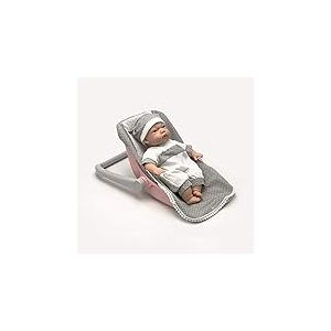 Tachan 781T00437 Poupée avec Corps Souple de 30 cm dans Une nacelle et Un Sac de bébé Gris Qui émet 12 Sons différents