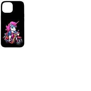Licorne Motard/Moto Licorne Coque pour iPhone 15