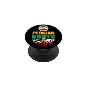 Drapeau du Soleil du Lion de l'Iran, Drapeau de l'Iran, Drapeau de l'Iran. PopSockets PopGrip Adh&eacute;sif