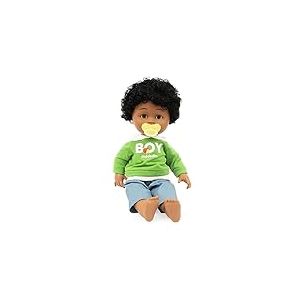 Cicciobello My Friends, Poupée Interactive Hauteur 42 cm, Jeux Enfants 2 Ans, Classique avec Sucette Robe Détaillée et Cheveux Brossables, Afro