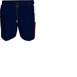Tommy Hilfiger Short de Bain Homme Medium Drawstring avec Cordon de Serrage, Bleu (Desert Sky), M