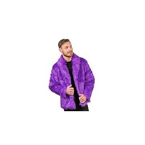 Chaks - Manteau de fourrure pour adultes, veste courte en fausse fourrure, pour carnaval, festival, fête Fashion