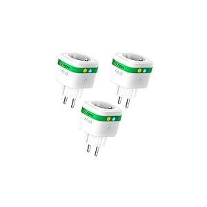 NOUS A7Z Prise Connectée ZigBee avec Suivi Énergie, 16A, Contrôle Vocal & via App, Programmation & Minuterie, Compatible Alexa, Google Home, Home Assistant, Tuya, Hub ZigBee Requis, 3 Pack