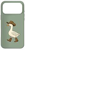 Cowboy Goose Funny Western Walking Boots Chapeau Humour Coque pour iPhone 17 Pro Max