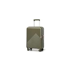 WITTCHEN Valise Cabine Bagages Cabine Valise de Voyage Bagage à Main en Polycarbonate avec 4 roulettes Pivotantes Serrure à Combinaison Poignée Télescopique GL Style Line Taille M Vert Olive