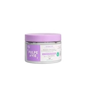 Pulpe de Vie - Masque Fortifiant D&eacute;m&ecirc;lant Don&rsquo;t Worry Be Strongy XL 300ml - Anti-gaspi ! Chanvre - Apporte du Volume aux Cheveux Fins - Soin 3-en-1