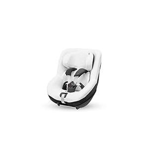 Maxi-Cosi housse d'été en coton biologique pour Pearl 360 et Mica (Eco), Housse pour siège auto enfant, Matière respirante qui absorbe l'humidité, Lavable en machine, Coton durable, Blanc naturel