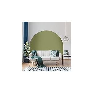 Ambiance Sticker Autocollant Lit T&ecirc;te de Lit Arche Stickers Muraux | Grand Papier Peint Demi Cercle pour D&eacute;coration Salon et Chambre| L58 x H180 cm - Vert Olive