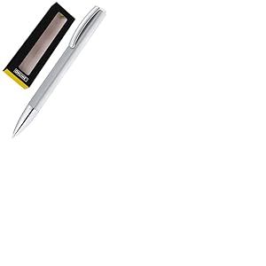 Online Stylo à bille Vision Argent, stylo rétractable en aluminium, avec recharge internationale medium, encre noire indélébile, mine rechargeable, en coffret cadeau