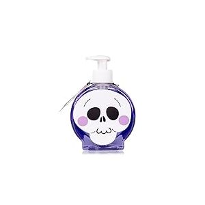 Accentra Distributeur de savon pour les mains, motif tête de mort, parfum baie, noir et violet, 350 ml