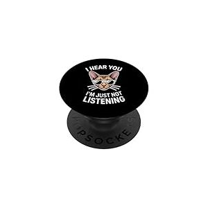 Oriental Shorthair &eacute;coutant Funny Oriental Shorthair PopSockets PopGrip Adh&eacute;sif