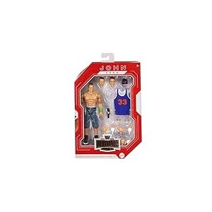 WWE Figurine articul&eacute;e John Cena Ultimate Edition de 15 cm avec accessoires, plus de 10 &eacute;l&eacute;ments, dont t&ecirc;tes et mains interchangeables