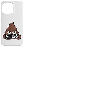 Emoji Poop Officiel Censur&eacute; Jaune Sourire Visage Coque pour iPhone 14 Pro Max