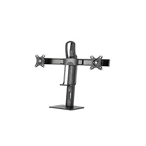 mywall HL19L Support de moniteur avec système de ressort, convient pour 2 écrans plats, support d'écran réglable en hauteur pour écrans de 17 à 27 pouces, double support pour écran, charge maximale de