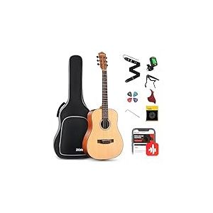 Donner 3/4 Guitare Acoustique Adulte Debutant Guitare Folk 36 Pouces Guitare Kit de Voyage avec Sac Capo Tuner(Naturel)