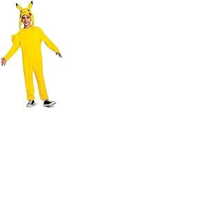 Disguise Pokémon Pikachu - Déguisement Enfant Pikachu - Taille L (10-12 Ans) - Licence Officielle - Costume Garçon et Fille Pokémon Confortable pour Halloween, Carnaval et Fêtes