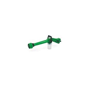 Pistolet à eau pour irrigation avec réservoir d'eau – lance multi-jets avec connecteur universel pour tuyaux de jardin, idéal pour le nettoyage de voitures et de gouttières, en plastique, 5,5 x 41 x