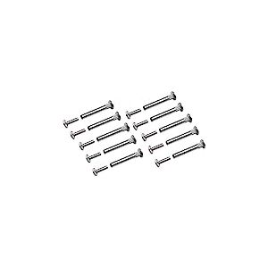 Metafranc Lot de 10 vis de raccordement avec filetage M4 en acier galvanisé – Idéales pour connecter des meubles, 361796