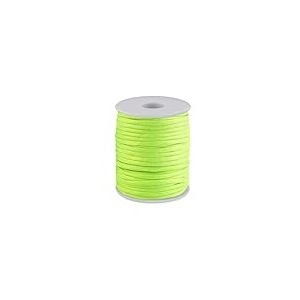 cyclingcolors 1x Cordon Cordelette Tressée 4 mm 25 m polypropylène Bracelet Pendentif Bijoux Collier Laisse Lacet Ceinture décoration Couture, Jaune Fluo