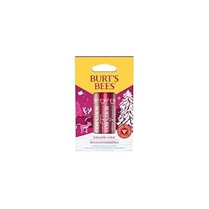 Cadeau pour femme Burt’s Bees | Coffret cadeau pour lèvres hydratant avec 3 brillants à lèvres dans les tons pivoine, rhubarbe et figue | Kissable Colour | 3x2,6 g