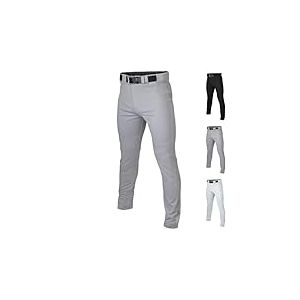 Easton Rival+ Baseball Pants | Full Length Semi-Relaxed Fit | Adult Sizes | Solid | Multiple Colors Pantalon, Gris, M Homme
