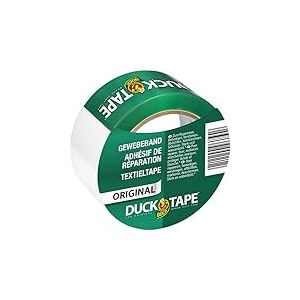 DUCK TAPE original 106-05 – Bande adhésive de tissu – Pour réparer, fixer et renforcer – Dimensions : 50mm x 25m – Couleur blanc