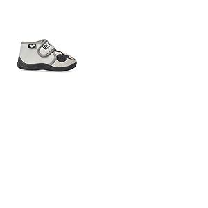 CERDÁ LIFE'S LITTLE MOMENTS Chaussons Maison Garçon de Velcro Amusantes de Mickey Mouse avec l'Intérieure 100% Coton et Semelle Antidérapante, Gris, 26 EU