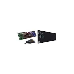 The G-LAB Combo Krypton - Pack Clavier et Souris Gamer Filaire Rétro-éclairage RGB - Clavier Gaming AZERTY USB Anti-Ghosting + Souris Gaming 6 Boutons 3200 dpi & Pad – Tapis de Souris