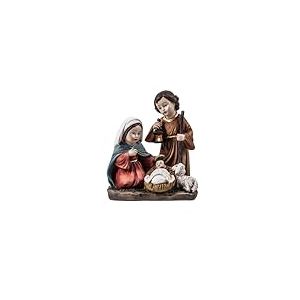 Inmaculada Romero IR Myst&egrave;re Enfant Naissance Figurine de No&euml;l 12 cm Enfant J&eacute;sus Vierge Marie Saint Joseph Mouton R&eacute;sine