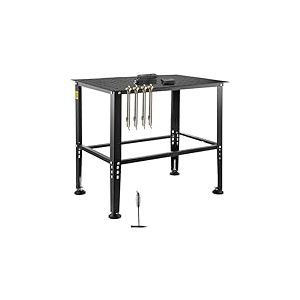 VEVOR Table de Soudure 914,4x609,4 mm Établi de Soudage Robuste Capacité de Charge 363 kg Acier au Carbone, avec Trous de Fixation, Patins Antidérapants, pour Travaux Réparation Assemblage Soudage