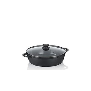 kela Mijoteuse 32 cm bord haut ATURA, Po&ecirc;le &agrave; servir &agrave; induction avec couvercle 5 L, Fonte d'aluminium &agrave; rev&ecirc;tement c&eacute;ramique, Po&ecirc;le &agrave; paella, sans PFAS