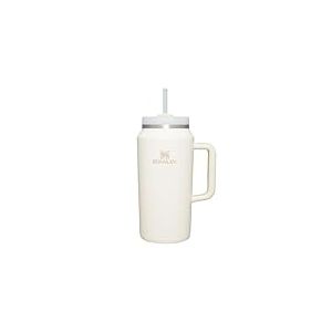 Stanley Quencher H2.0 FlowState Mug Isotherme avec Paille 1.9L - Froid Pendant 15 Heures - Glacé Pendant 60 Heures - Thermos Lavable au Lave-Vaisselle - Gourde Inox Sans BPA - Cream