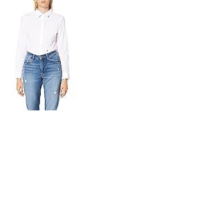 Seidensticker Chemisier pour femme - Chemisier - Body - Sans repassage - Coupe slim - Manches longues - Uni - Stretch