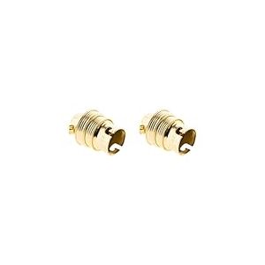 Zenitech Douille B22 Acier laitonn&eacute; double bague borne de terre (Lot de 2)