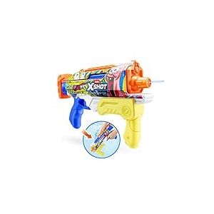 XSHOT Water Spongebob Hyperload Pistolet &agrave; Eau de ZURU &ndash; Pistolet &agrave; Eau Fast Fill avec Design Spongebob, Port&eacute;e 10m et R&eacute;servoir 500ml